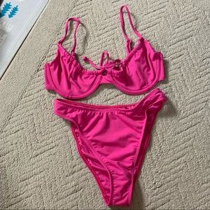 Billabong Pink Underwire Bikini Set Small